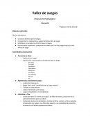 Taller de Juegos Propuesta Pedagógica Talleres EDI