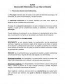 GUIÓN EDUCACIÓN EMOCIONAL EN LA VIDA COTIDIANA