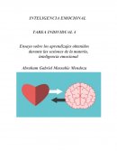 Ensayo sobre los aprendizajes obtenidos durante las sesiones de la materia, inteligencia emocional
