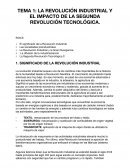 LA REVOLUCIÓN INDUSTRIAL Y EL IMPACTO DE LA SEGUNDA REVOLUCIÓN TECNOLÓGICA