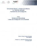 Evidencia de Aprendizaje Líneas de investigación en la actualidad