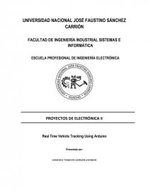 ESTRUCTURA DEL INFORME Real Time Vehicle Tracking. Página 1