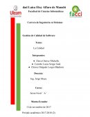 Gestión de Calidad de Software