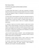 Condiciones para generar escritores desde la primaria