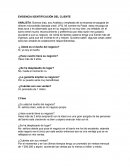 EVIDENCIA IDENTIFICACIÓN DEL CLIENTE