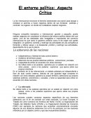 El entorno político: Aspecto Crítico