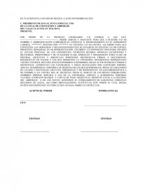Carta poder patronal. Página 1