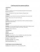 Clasificación de las empresas públicas