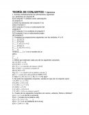 TEORÍA DE CONJUNTOS – Ejercicios