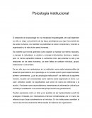 Psicología institucional