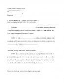 JUICIO ESPECIAL DE FIANZA