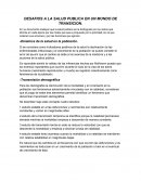 DESAFIOS A LA SALUD PUBLICA EN UN MUNDO DE TRANSICION