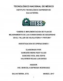 Diseño de plan de mejoramiento de las condiciones de seguridad en el taller de hojalateria y pintura