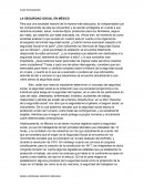 LA SEGURIDAD SOCIAL EN MÉXICO