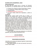GLOSAS ACTO ACADÉMICO