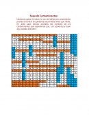 Sopa de letras. Contaminantes