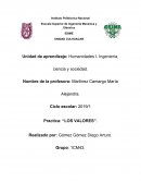 Practica: “LOS VALORES”