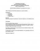 Principios de la Planificación: Aplicación en caso de la localidad