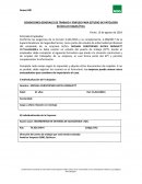 CONDICIONES GENERALES DE TRABAJO Y EMPLEO PARA ESTUDIO DE PATOLOGÍA MÚSCULO ESQUELÉTICA