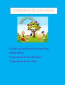 Cuales son los derechos de los niños