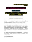 Reporte de Práctica de la Ley Primera Ley de Newton – LA INERCIA