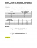 COSTO DE TRANSPORTE, CENTRO DE GRAVEDAD