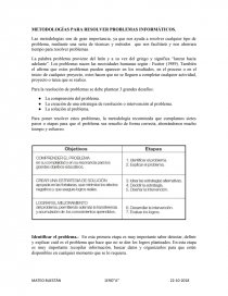 METODOLOGIAS PARA LA RESOLUCION DE PROBLEMAS INFORMÁTICOS. Página 1