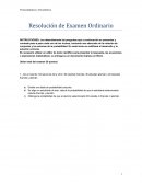 Resolución de Examen Ordinario
