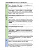OBJETIVOS ESTRATÉGICOS POR UNIDAD ORGANIZACIONAL