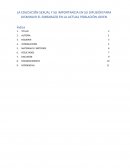 LA EDUCACIÓN SEXUAL Y SU IMPORTANCIA EN SU DIFUSIÓN PARA DISMINUIR EL EMBARAZO EN LA ACTUAL POBLACIÓN JOVEN