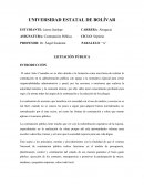 LICITACIÓN PUBLICA