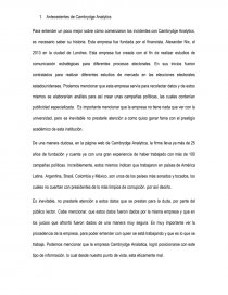 Antecedentes de Cambrydge Analytics. Página 1