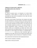 ESCRITO PARA SOLICITAR RESOLUCION AL TRIBUNAL DE CONCILIACION Y ARBITRAJE