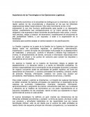 Importancia de las Tecnologías en las Operaciones Logísticas