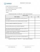 Metodología de la investigación científica. Instrumento: Lista de cotejo