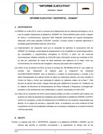 INFORME EJECUTIVO “GEOPORTAL - SIGMAR”. Página 1