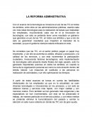 LA REFORMA ADMINISTRATIVA