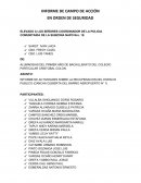 INFORME DE CAMPO DE ACCIÓN EN ORDEN DE SEGURIDAD