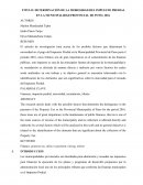 DETERMINACIÓN DE LA MOROSIDAD DEL IMPUESTO PREDIAL EN LA MUNICIPALIDAD PROVINCIAL DE PUNO