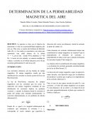 DETERMINACION DE LA PERMEABILIDAD MAGNETICA DEL AIRE