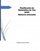 Planificacion numeros racionales 7 mo grado
