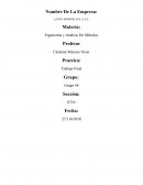 LANCO DOMINICANA, S.A.S. Ergonomía y Análisis De Métodos