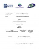 Ingeniería En Gestión Empresarial. INVESTIGACIÓN DE OPERACIONES