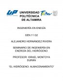 El hidrógeno: almacenamiento