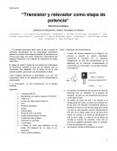 Transistor y relevador como etapa de potencia