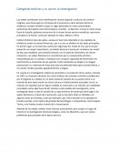 Categorías teóricas y su uso en la investigación