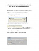 Instalación de una estación meteorológica