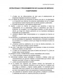 ESTRATEGIAS Y PROCEDIMIENTOS DE CALIDAD DE SERVICIO