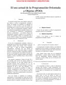 El uso actual de la Programación Orientada a Objetos (POO)