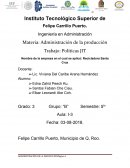 Reporte sobre politicas JIT. Recicladora Santa Cruz